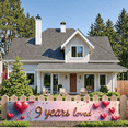 thumbnail image 6 of LUUFILx 9 Years Loved Anniversary Banner Heart Decor Backdrop Party Supplies Event Decoration Celebration Photo Props Background, 6 of 8