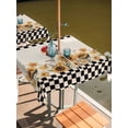 thumbnail image 2 of Outdoor Tablecloth with Umbrella Hole for Patio/Picnic/Party/Camping, Sunflowers Rooster Waterproof Table Cloth Square Cover Washable, Farmhouse Vintage Beige Burlap Plaid (60"x 60"), 2 of 8