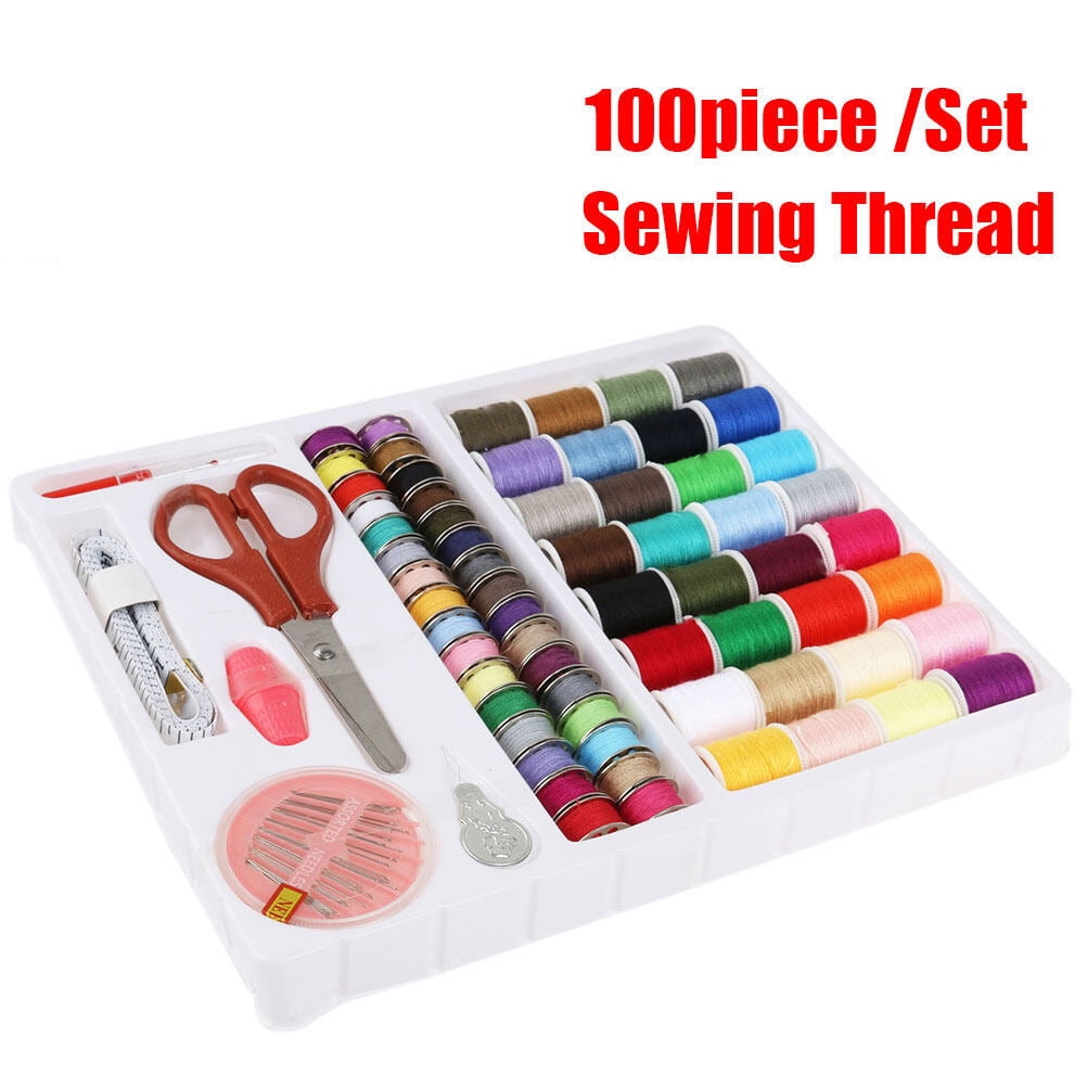 Raindrops 100-in-1 Sewing Machine Organizer Box with Travel Accessories Kit