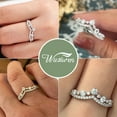 thumbnail image 4 of Wuziwen Crown Double Ring Enhancers Guard for Engagement Rings Vintage Wedding Bands for Women 2 Pieces Size 7, 4 of 9