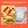 thumbnail image 3 of KITCHER 1200W 3.5Qt Air Fryer with Touch Digital Screen and 50 Cookbooks, Easy to Use, White, 3 of 9
