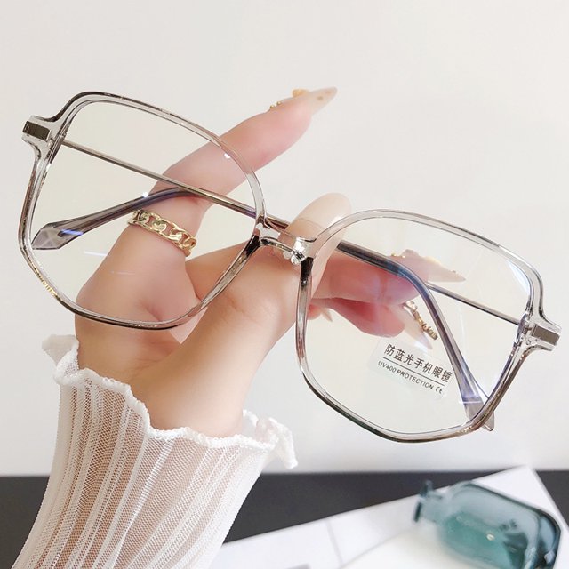 Gafas Fotocromáticas Anti Radiación Para Mujeres Hombres Marco Cuadrado Grande Poligonal Luz Azul De Ojo Percepción De La Cambio De Color Sol