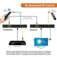 thumbnail image 5 of J-Tech Digital Long Range HDMI Extender Over Cat6 150m/492ft HDBaseT 4K60Hz 18Gbps Extender PoC, Bi-Directional IR, Supports Dolby Digital, DTS, with EDID, CEC, RS-232 Passthrough [JTECH-UHDT150], 5 of 6