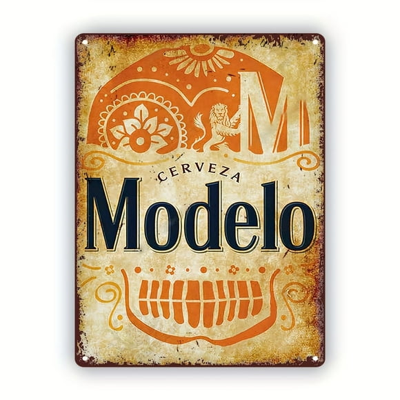 1pc, Vintage Metal Signs Beer Skull Poster For Home Bar Pub Garage Decor Gifts Retro Vintage Metal Tin/Aluminum Sign Poster With Artworks 7.87x11.81inch