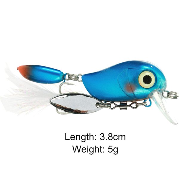 Señuelo de pesca biónico japonés Mino 3,8 cm 5g Topwater con anzuelo (azul) Likrtyny Para estrenar