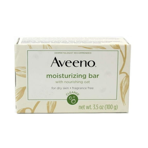 Aveeno Moisturizing Bar Soap, Fragrance Free, 3.5 oz (3 Pack) (Bundle)