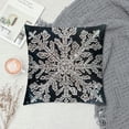 thumbnail image 2 of Orinice Snowflake Ice Graphic Decorative Cushion Throw Pillow Cover for Home Couch Living Room Bed Sofa, Soft and Durable Winter Pillow Case 1PC 20x20in, 2 of 5