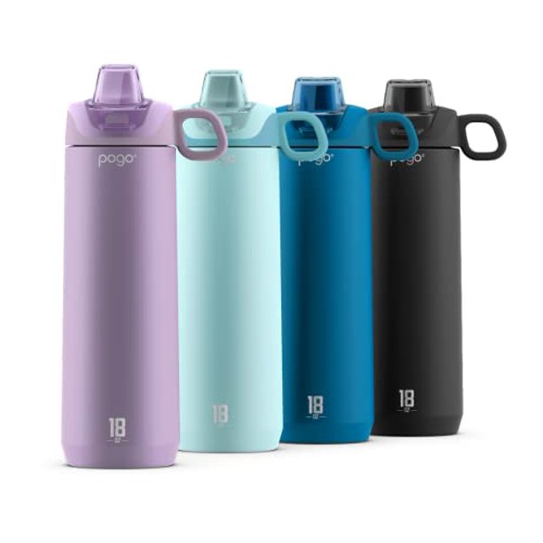 Pogo Active Stainless Steel Insulated Water Bottle with Leak Proof