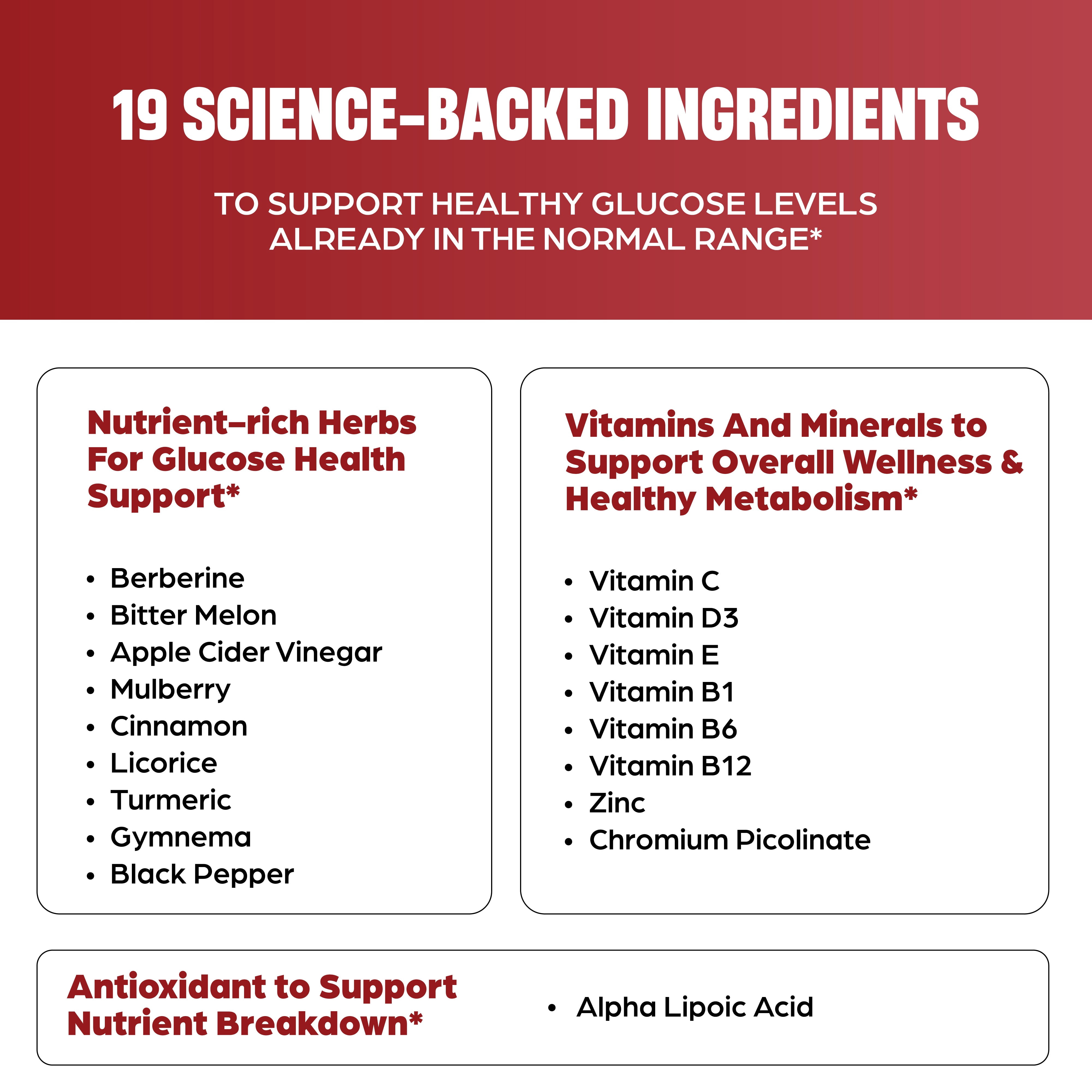 Blood Sugar Support Complex Supplement | Supports Healthy Blood Sugar Levels Already Within Normal Range | With Berberine, Cinnamon, Chromium, Turmeric, Apple Cider Vinegar, Bitter Melon, 60 Capsules