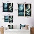 thumbnail image 4 of Designart "Ocean Storm euphony I" Storms Wall Art Set Of 2 - Teal Landscapes Canvas Set For Living Room Decor, 4 of 7