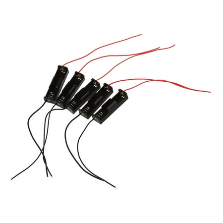

5pcs 15.2cm Wire Pipe Plastic 1 x 1.5V AAA Battery Storage Case Holder Black