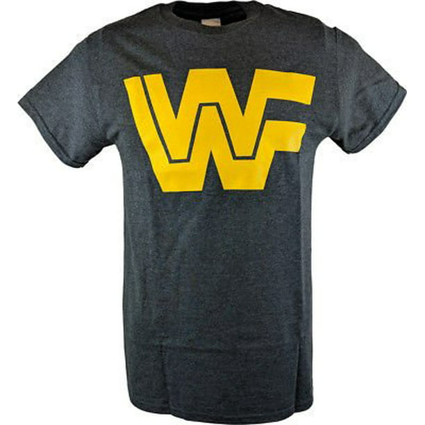 WWF Old School Yellow Logo Gray T-shirt - Walmart.com