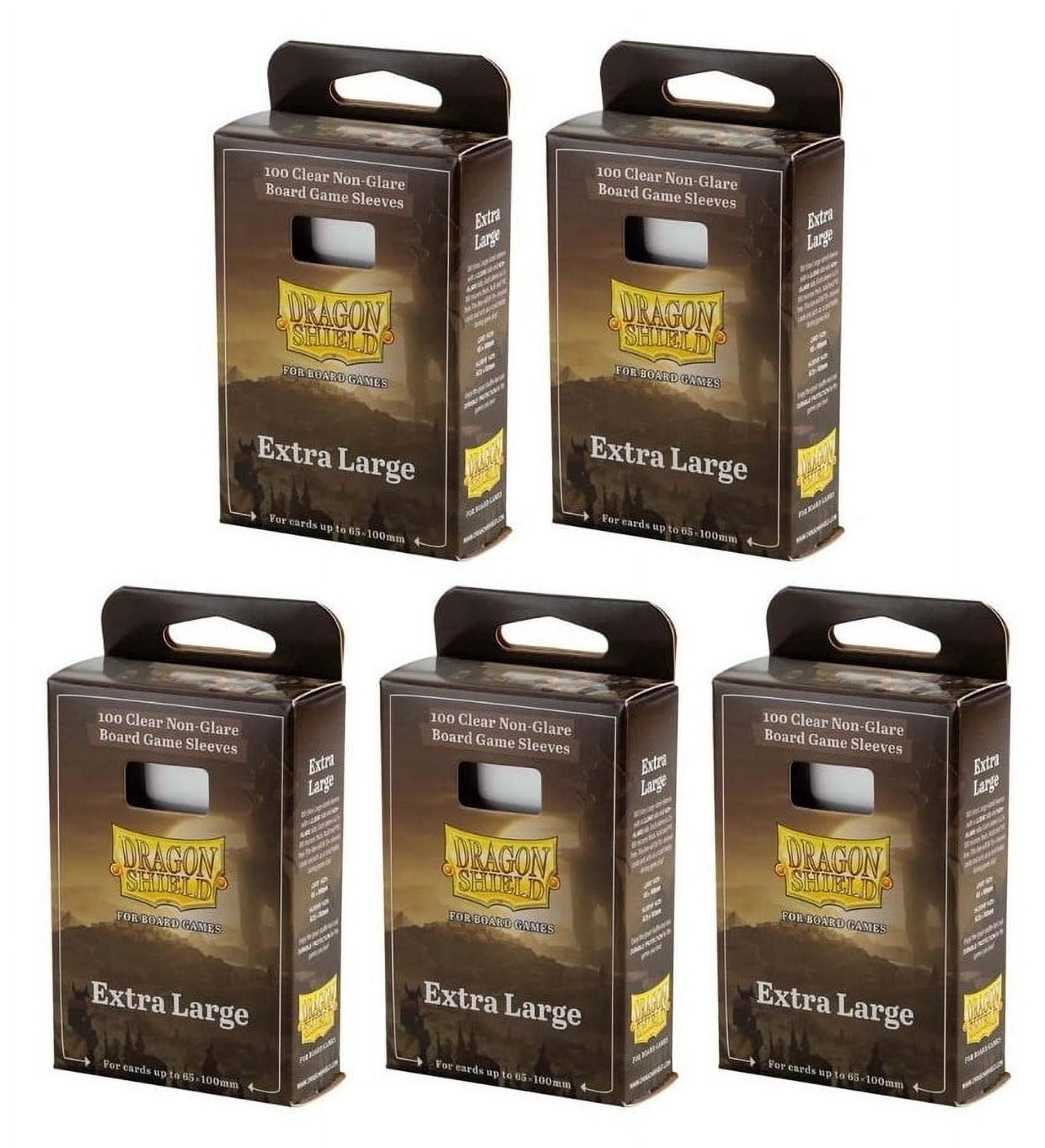 5 Packs Dragon Shield Board Game Sleeves 100 ct Extra Large Size Card Sleeves Value Bundle!