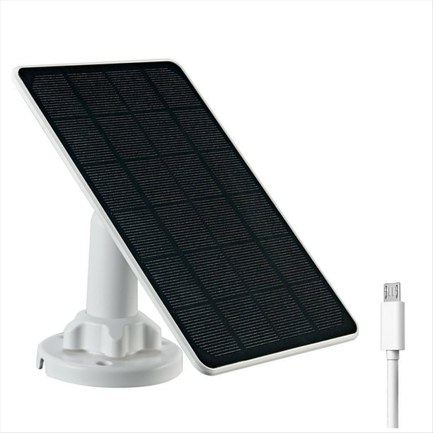 Panel Solar de 3W para Cámara de Seguridad Exterior IP65 A Prueba de Agua con Cable de Carga de 3 Metros para Carga de Cámara Exterior,A
