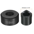 thumbnail image 2 of Sheet Metal Punch Hole Punch 18.6mm Bearing Steel Precise Cutting Manual Knockout Kit with External Hex Shank for Metal Steel Plate Sink Stainless Steel, Black, 2 of 5