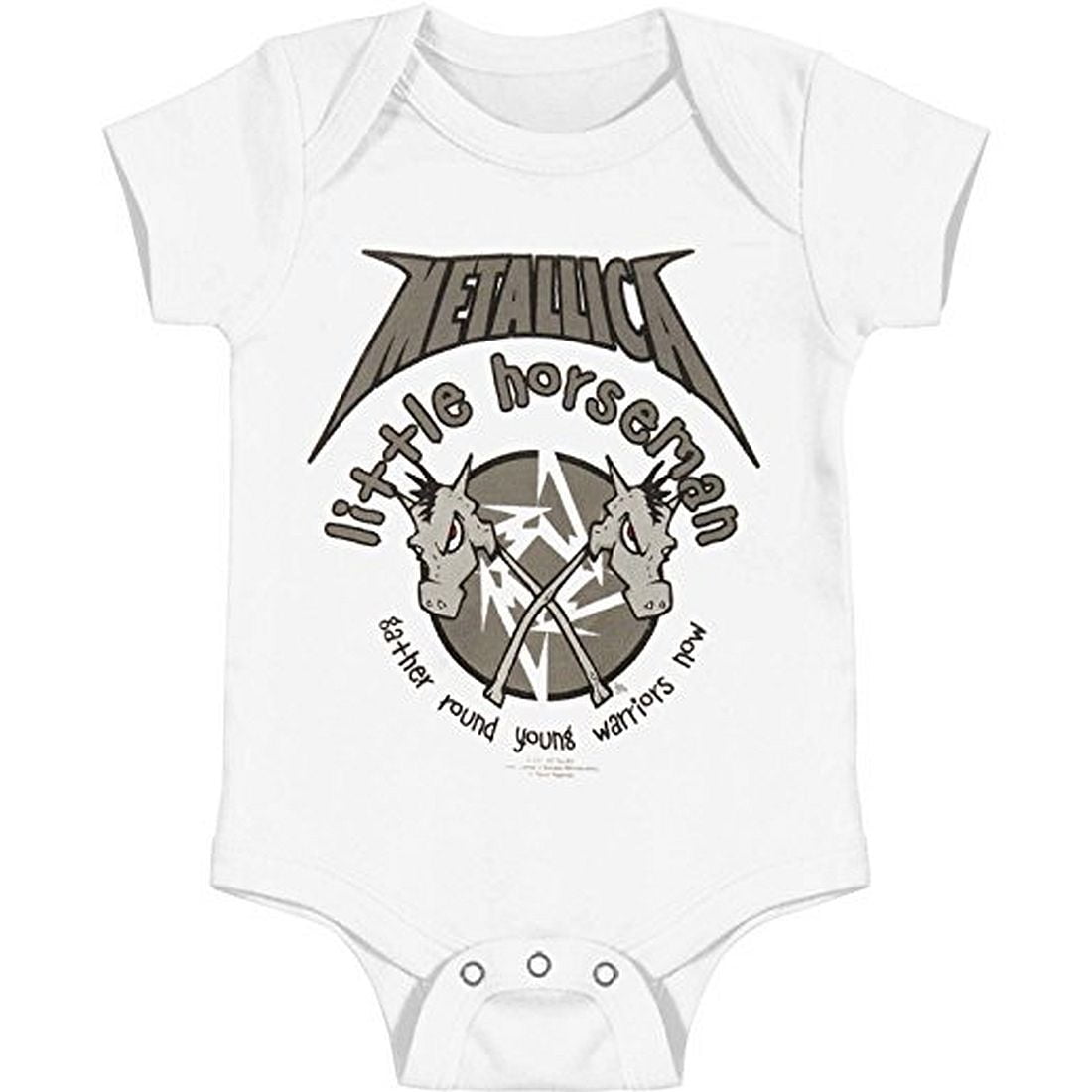 albue Plante sammentrækning Metallica Little Horseman Infant Baby Romper T-Shirt - Walmart.com