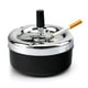thumbnail image 1 of Automatic Cleaning Rotating Ashtray Large Metal With Lid Creative Press Ashtray Boutique Smoking Set Gifts G, 1 of 5