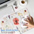 thumbnail image 4 of Long Mouse Pads for Desk,Pioneer Flower Floral Print Pattern Desk Mats on Top Of Desks, Desk Mouse Pad Extra Large with 3mm Non-Slip Base and Stitched Edge for Gaming,Office,Work,Home 31.5"x11.8", 4 of 6
