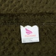 thumbnail image 5 of PiccoCasa Flannel Fleece Throw Blanket Waffle Microfiber Fuzzy Blanket Bed, Dark Green 78"x90", 5 of 7