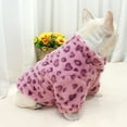 thumbnail image 3 of Dog Cat Pajamas,Puppy Warm Turtleneck Coat Soft Fleece Outfits Doggie Onesies Leopard Print Winter Comfy Velvet Jumpsuit Cute Dog Clothes Cat Apparel, 3 of 8