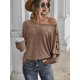 thumbnail image 1 of Camiseta de manga larga con cuello redondo para mujer, Jersey holgado informal elegante, Tops sólidos, ropa para viajar, primavera y otoño, 2022, 1 of 5