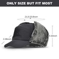 thumbnail image 2 of Winter Trooper Trapper Hat, Warm Russian Hats with Ear Flaps and Removable Facemask Hunting Ski Aviator Outdoor Windproof Cotton Polyamide Caps for Men and Women Adjustable Size（Gray）, 2 of 7