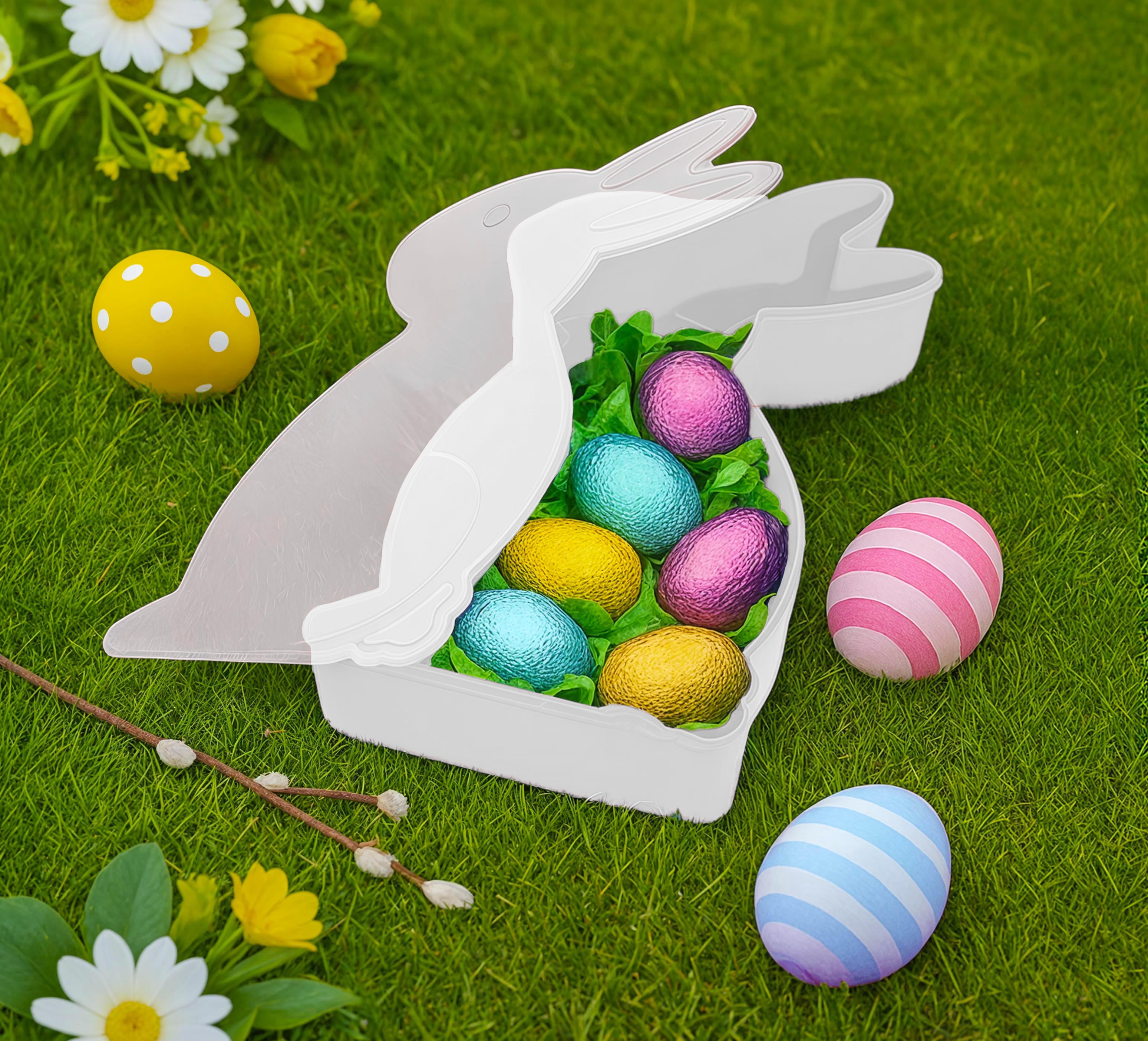 Way To Celebrate Bunny-Shaped Plastic Container, White, 17 in, Easter