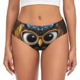 thumbnail image 1 of Fotbe Quirky Owl With Glasses Calzones Estampados para Mujer – Ropa Interior de Algodón, Cómoda, Suave y Elástica-X-Large, 1 of 6