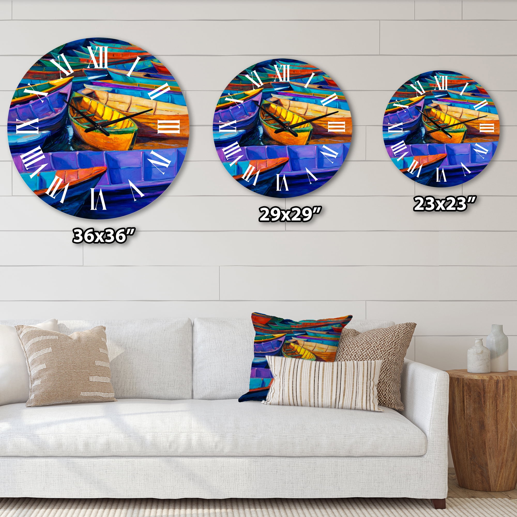 Designart 1 in Quartz Coastal Wall Clock