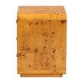 thumbnail image 4 of bali & pari Netra Natural Real Burl Wood 3-Drawer Nightstand, 4 of 6