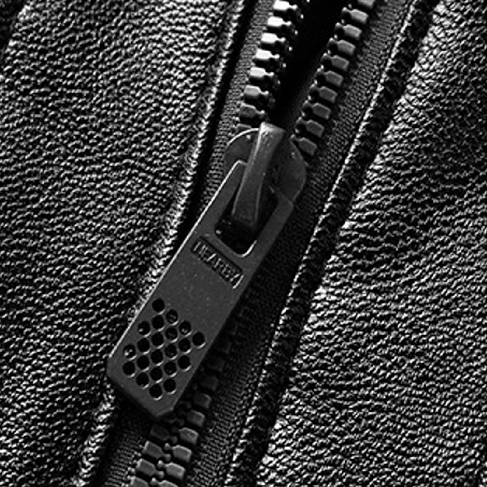 RongHuan Leather Jacket for Men Classic Fit Lapel Outwear Slim Fit Motorcycle Jacket Fall Winter Long Sleeve Outerwear