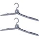 thumbnail image 3 of 2 piezas Perchas plegables portátiles de viaje Perchas de ropa multifuncionales para acampar Almacenamiento - Azul-Gris, 3 of 5