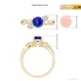 thumbnail image 6 of Angara Natural 0.9 Ct. Tanzanite with Diamond Three Stone Ring in 14K Yellow Gold for Women (Ring Size: 3), 6 of 11