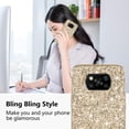 thumbnail image 2 of Compatible with Poco X3 Pro Case, Glitter Sparkly Xiaomi Poco X3 Pro Phone Case with Slim Silicone Shockproof Protective Bumper Cover for Cute Girls Women (Gold), 2 of 14