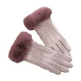 thumbnail image 3 of hoksml Women's Winter Gloves with Faux Fur Cuff Touchscreen Fleece Lined Thick Gloves for Cold Weather, 3 of 3