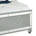 thumbnail image 4 of Benjara  Faux Leather Upholstery Led Headboard Gina King Size Panel Bed, Gray & Silver, 4 of 4