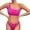 C586/Hot Pink, variant on Womens Bikini Sets New Bikini Backless One Shoulder Personality Swimsuit Swimwear Vacation Outfits Swimwear 2026