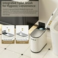 thumbnail image 3 of MRBIN Motion Sensor Bathroom Trash Can and Disposable Toilet Brush Holder Set, 1.8 Gallon Slim Touchless Small Garbage Pail, Toilet Smart Waste Basket with Lid and Odor Filter, Cream White, 3 of 7