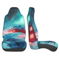 thumbnail image 3 of Pofeuu Aurora Borealis Village Print Automotive Car Seat Covers Flat Cloth Full Set Seat Covers,Car Seat Covers front seats for Cars Trucks and SUVs(Two packs), 3 of 7