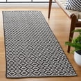 thumbnail image 2 of SAFAVIEH Montauk Corrine Geometric Cotton Area Rug, Ivory/Black, 2'6" x 4'6", 2 of 7