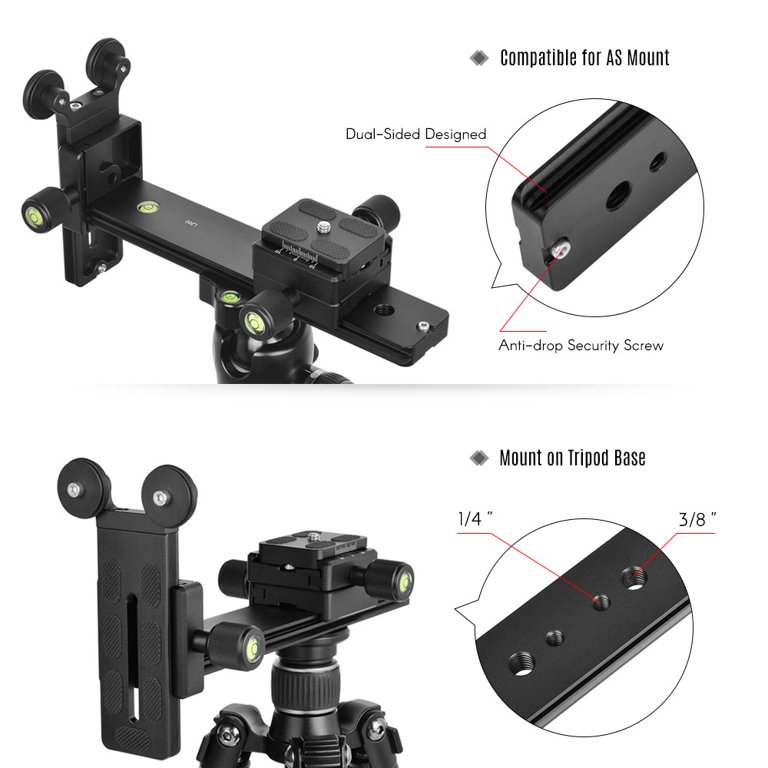 Andoer L200 Telephoto Lens Support Long Lens Holder Bracket Height  Adjustable Compatible for Arca-Swiss Sunwayfoto RRS Benro Kirk Markins Mount