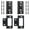 Black, variant on 4-Pack Non-Mortise Door Hinges Bifold Butt Cabinet Hinges with Screws for Furniture Windows Cupboard etc. - 2 x 0.9 Inch, Black