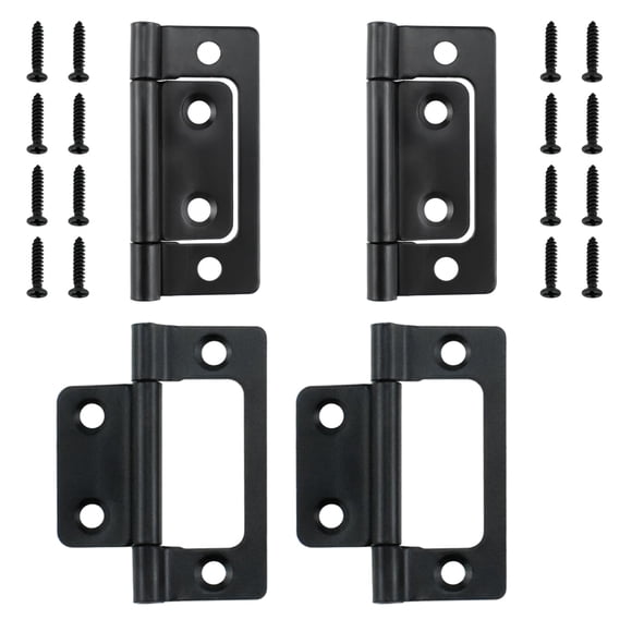 Bisagras para puerta SDTC Tech de 5 x 2 cm, negras, paquete de 4 con tornillos