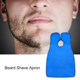 thumbnail image 2 of Tignapoo Men's Shaving Bib - Blue Beard Catcher for Easy Grooming and Bathroom Cleanup, Silk Material Apron for Hair Protection, 112x75cm, Adjustable and Easy to Clean, 2 of 6
