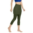 thumbnail image 1 of Leggings de yoga con falda para mujer: pantalones deportivos elásticos con bolsillos, tejido de poliéster, adecuados para tenis/yoga y uso diario., 1 of 3