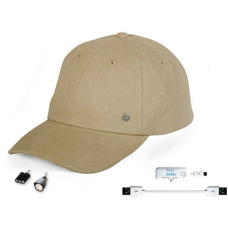 PowerGear Cellphone Charging Hat with Attachable LED Lights