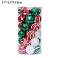 thumbnail image 2 of Colgantes decorativos con tema de colores delicados y colgantes brillantes para árbol de Navidad, 60mm, 30 piezas, 2 of 5