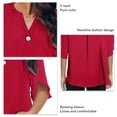 thumbnail image 4 of Blusa informal para mujer, blusas de verano para mujer, blusas de media manga con escote en V para mujer, blusa con cuello en V para mujer, eficiencia óptima, 4 of 5
