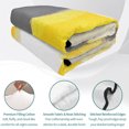 thumbnail image 4 of Full Quilt Set 78''x90'', Yellow Grey Lightweight Summer Bedspread Coverlet Set with 2 Pillow Shams, Modern Abstract Oil Painted Geometric Breathable All Season Quilt Bedding for Bedroom/Guest Room, 4 of 9