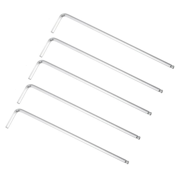 Uxcell 1/8" Ball End Hex Wrench, L Shaped Long Arm 40Cr Repairing Tool, SAE 5 Pack